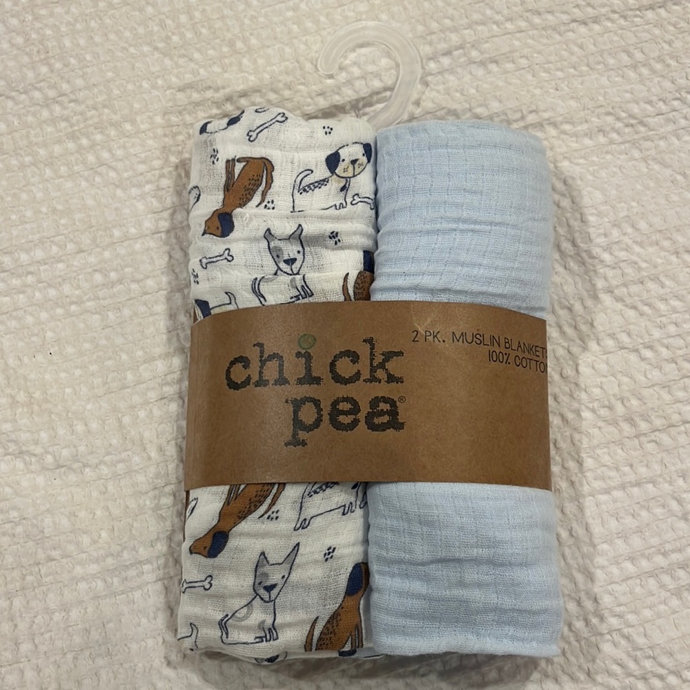 2 PK muslin Blankets - 100% cotton